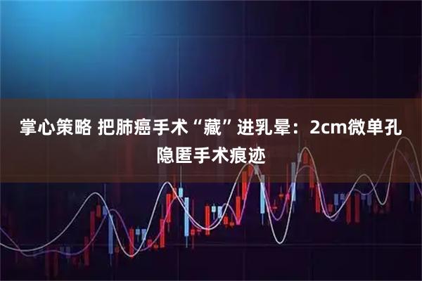 掌心策略 把肺癌手术“藏”进乳晕：2cm微单孔隐匿手术痕迹